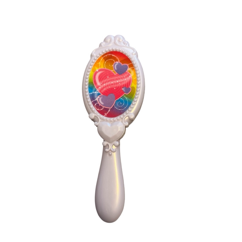 Build A Bear Hair Brush White Heart Holographic Glitter Princess Mane 2015 BAB - Picture 1 of 4